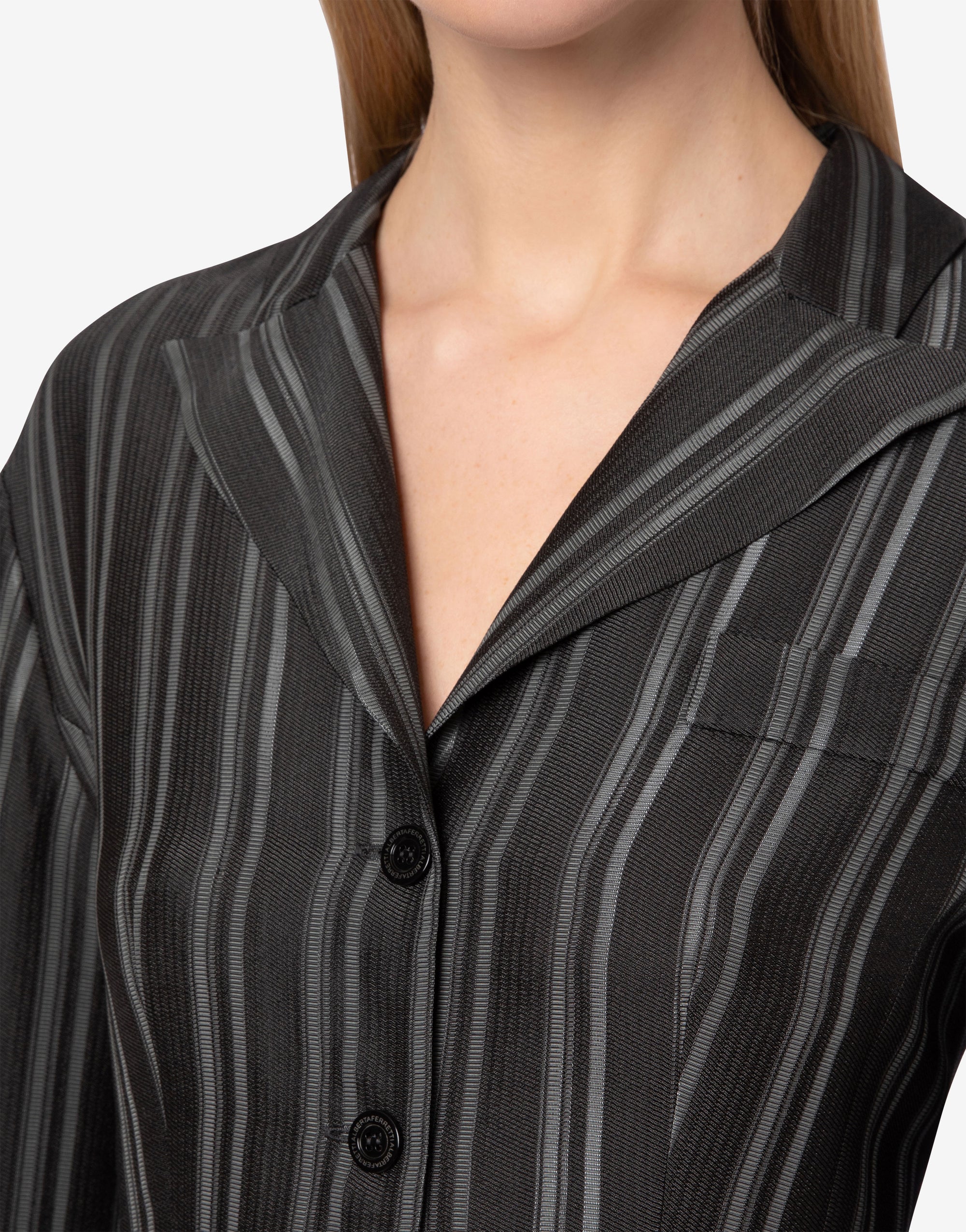 Chemise en maille rayée - Dark Grey