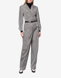 Chemise croisée en taffetas - Grey