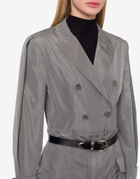 Chemise croisée en taffetas - Grey