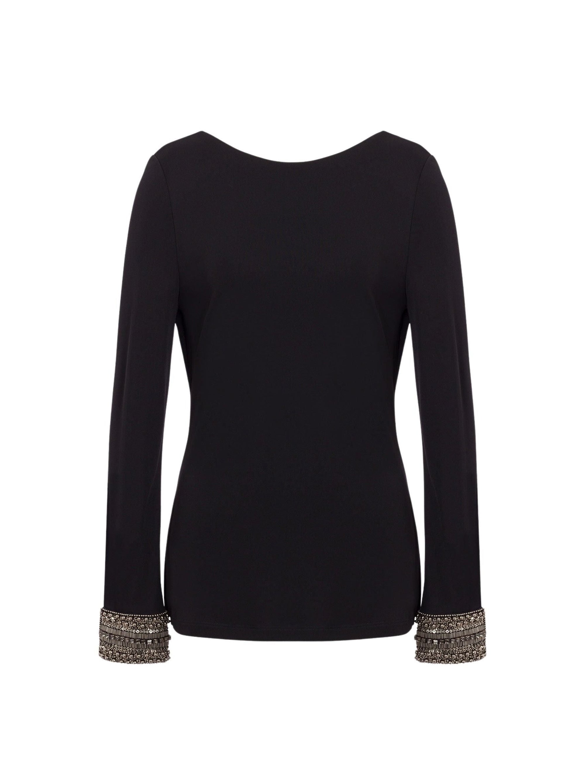 Chemisier avec poignets brodés - Black