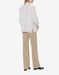 Cotton gabardine trousers - Beige