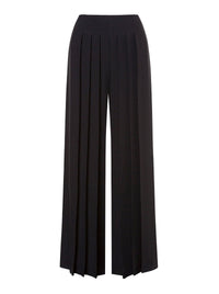 Pantalon en satin avec plis - Black