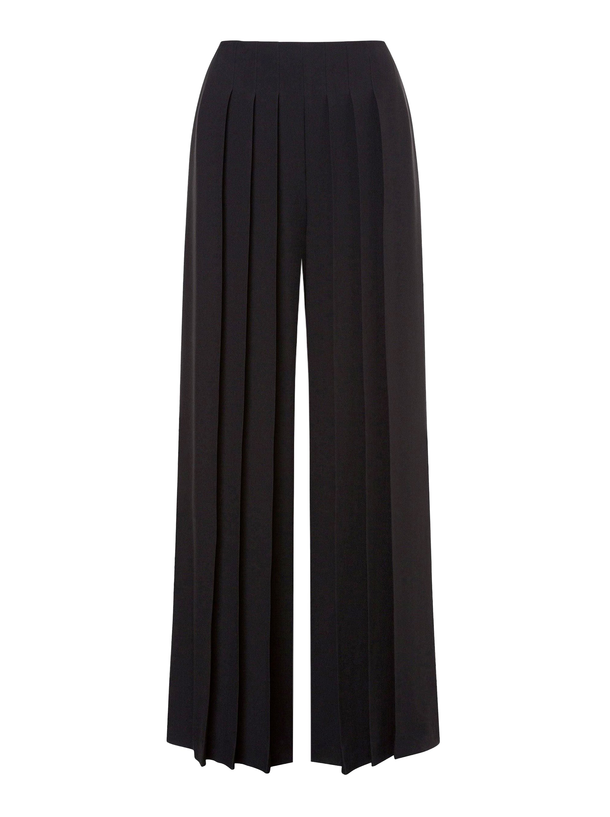 Pantalon en satin avec plis - Black
