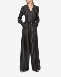 Pantalon évasé à rayures - Dark Grey