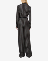Pantalon évasé à rayures - Dark Grey