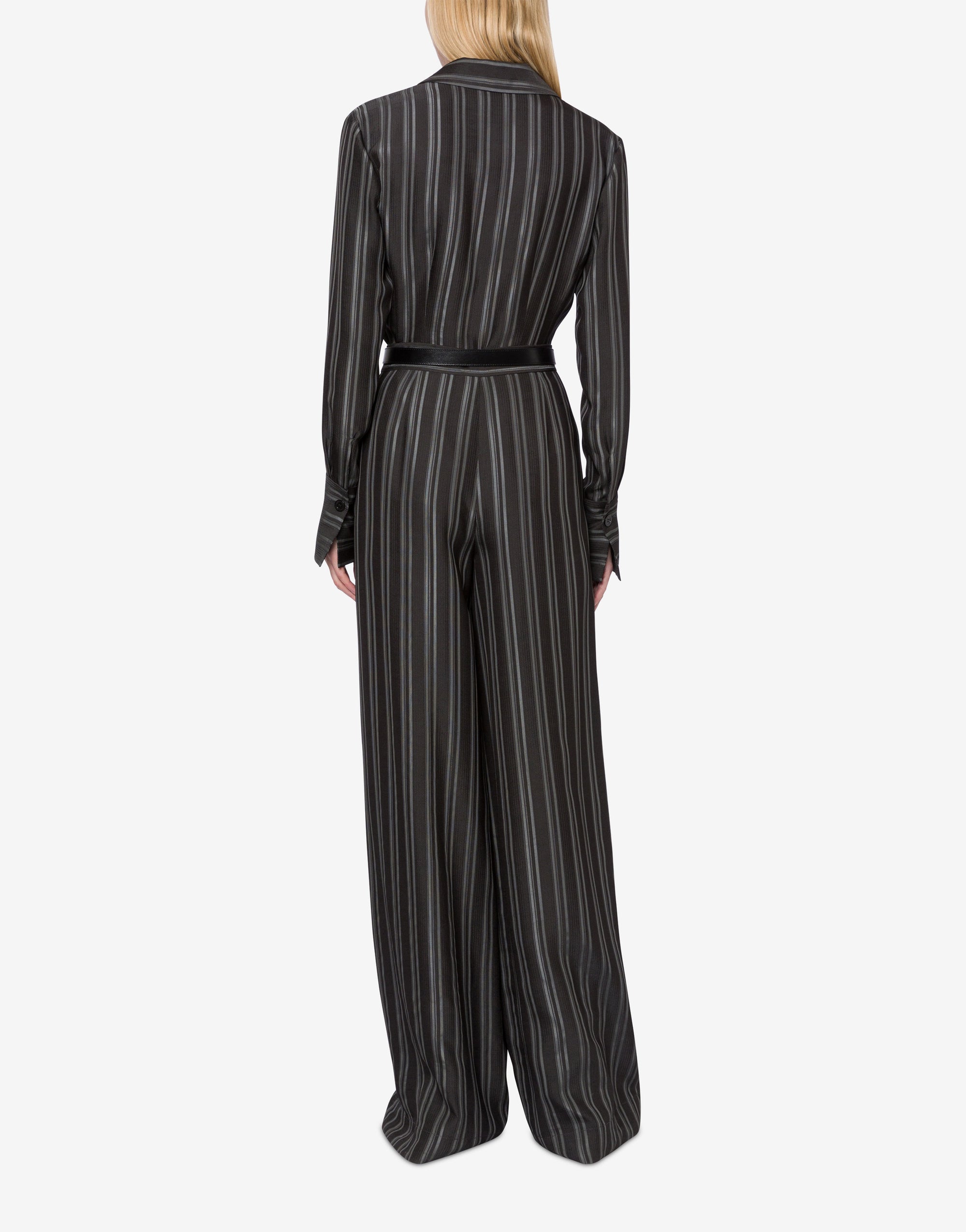 Pantalon évasé à rayures - Dark Grey
