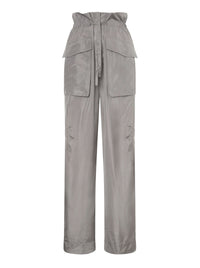 Pantalon taille haute en taffetas - Grey