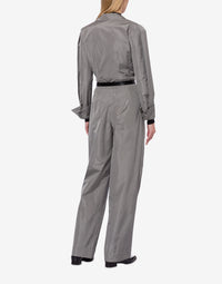 Pantalon taille haute en taffetas - Grey
