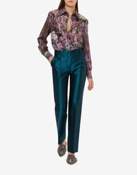 Pantalon de tailleur brillant - Blue