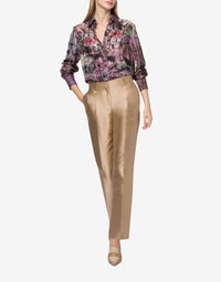 Pantalon de tailleur brillant - Beige