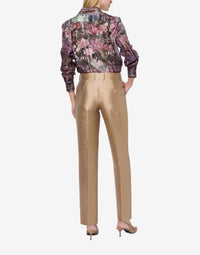 Pantalon de tailleur brillant - Beige