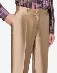 Pantalon de tailleur brillant - Beige