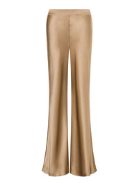Silk blend flare trousers - Beige