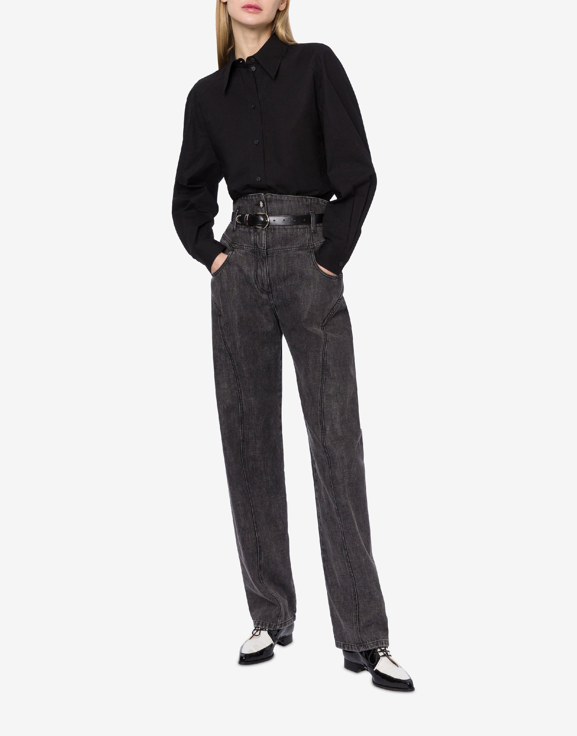 Pantalon en denim marbré - Dark Grey