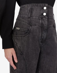 Pantalon en denim marbré - Dark Grey