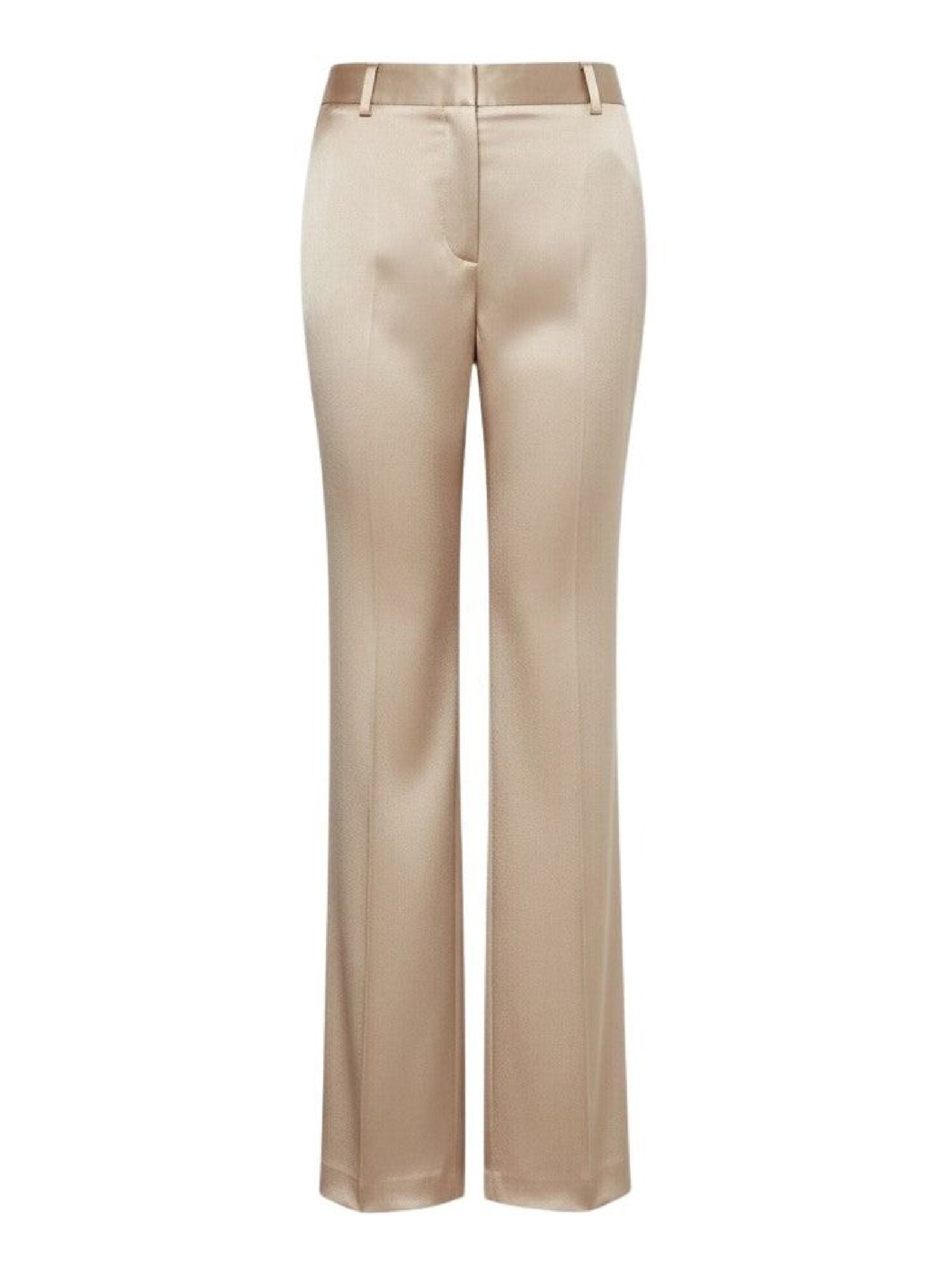Silk blend tailored trousers - Beige