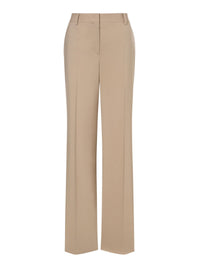 Pantalon en tissu de laine stretch - Beige