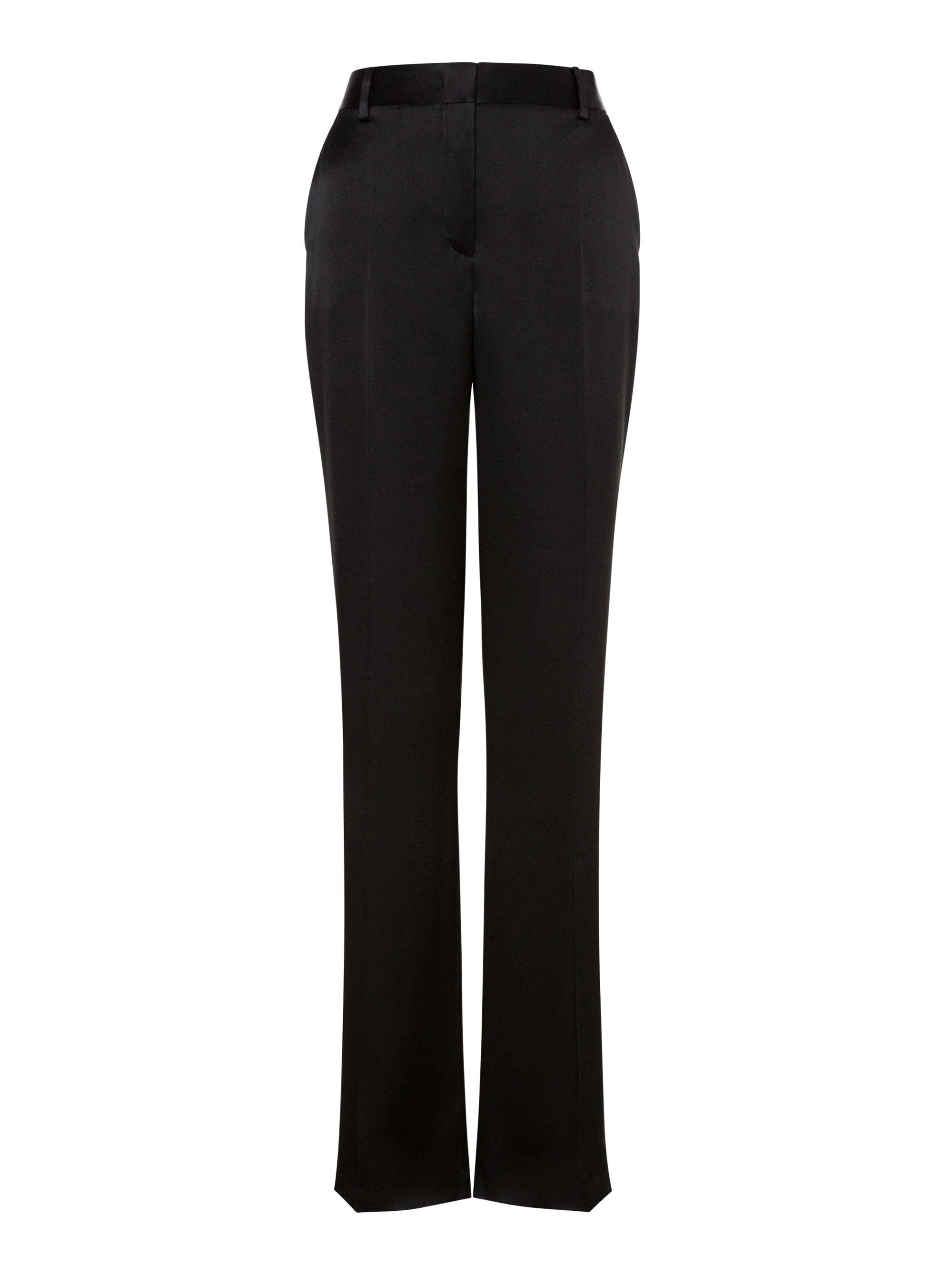 Pantalon en tissu de laine stretch - Black