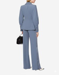 Pantalon taille basse en satin - Grey