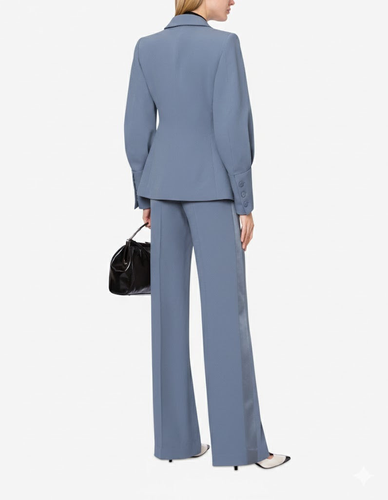 Pantalon taille basse en satin - Grey