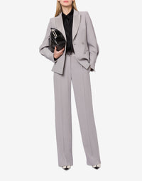 Low rise satin trousers - Grey