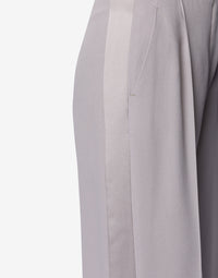 Low rise satin trousers - Grey