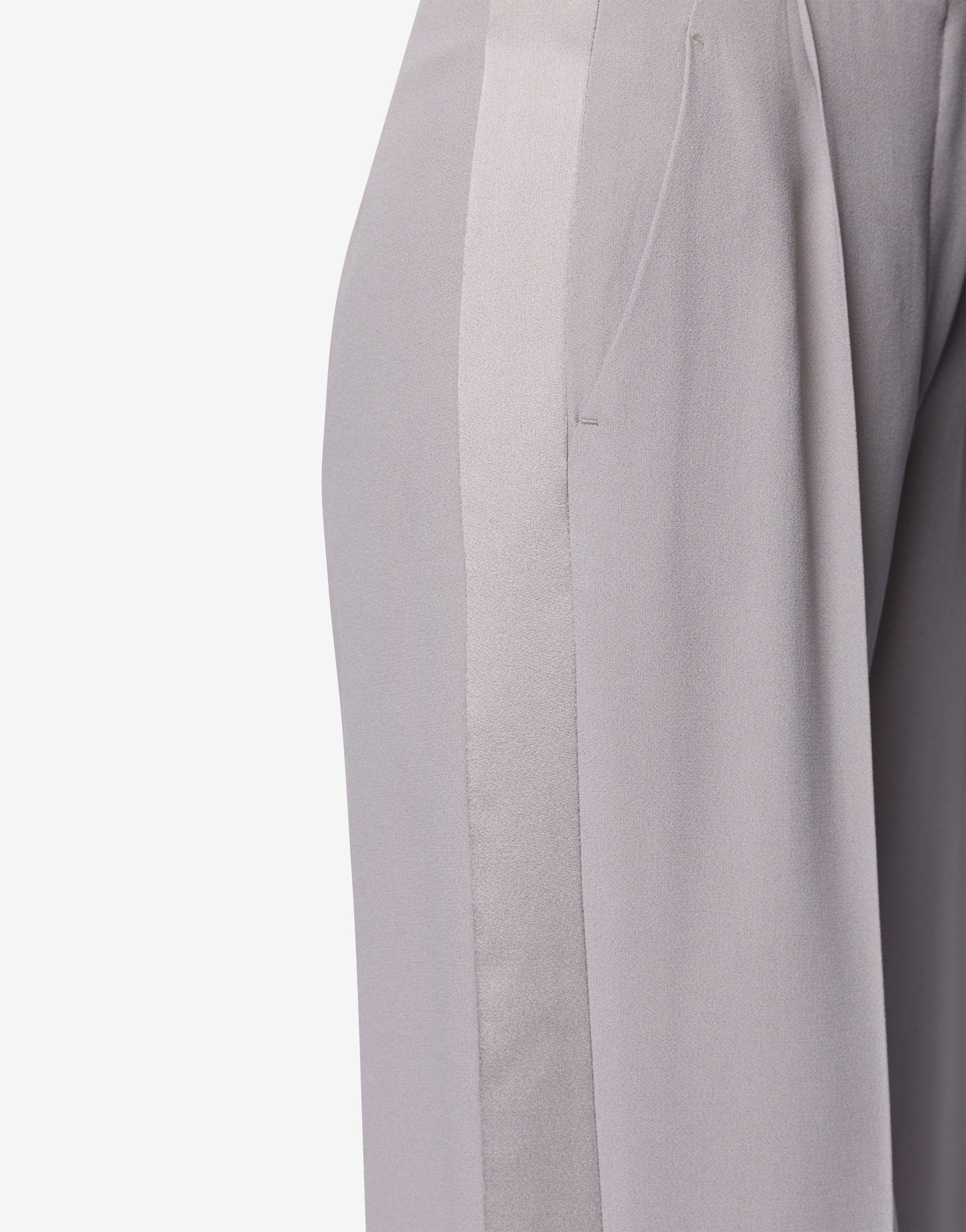 Low rise satin trousers - Grey