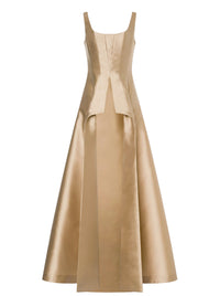 Robe longue brillante - Beige
