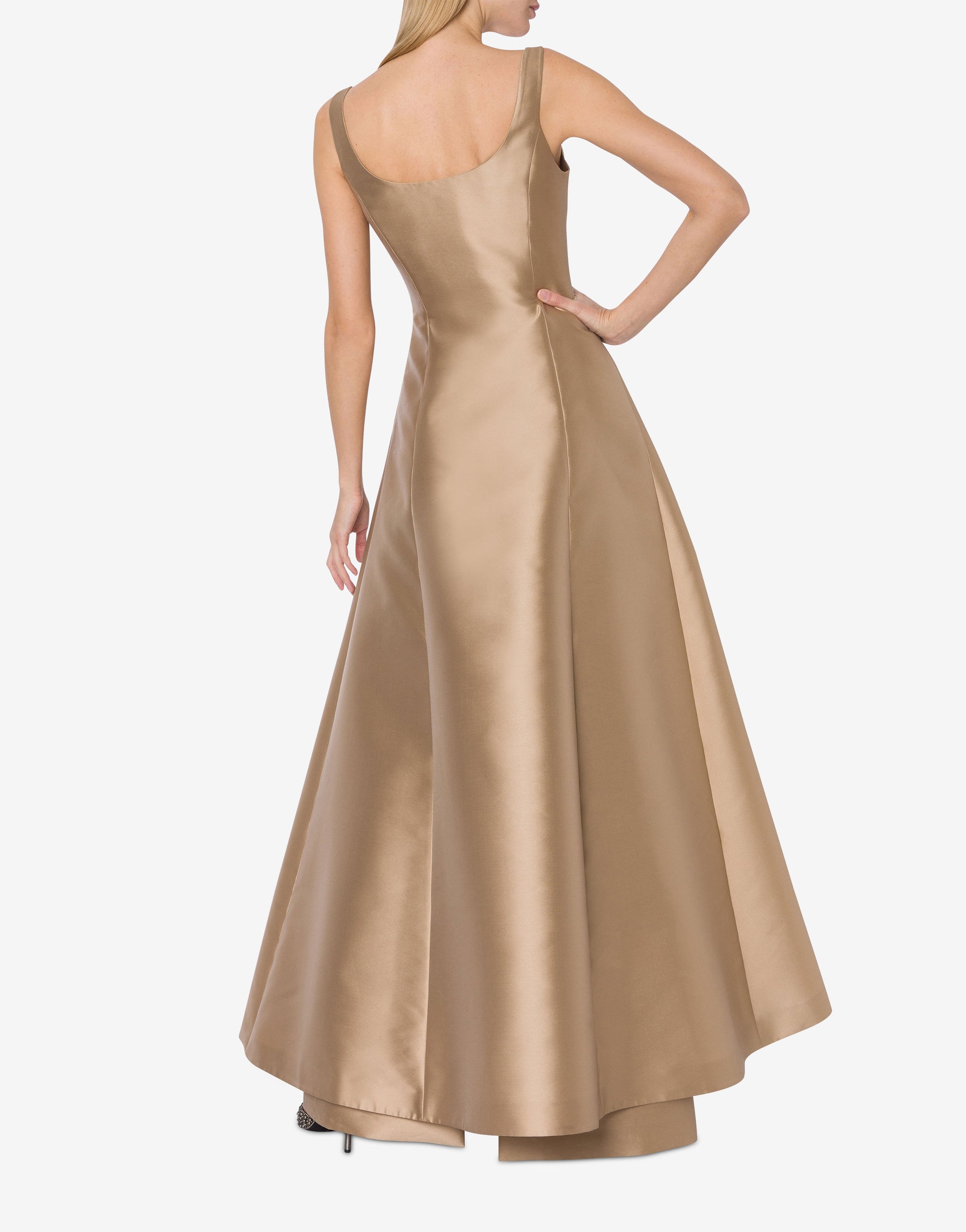 Robe longue brillante - Beige