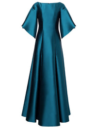 Maxi dress with voluminous sleeves - Blue