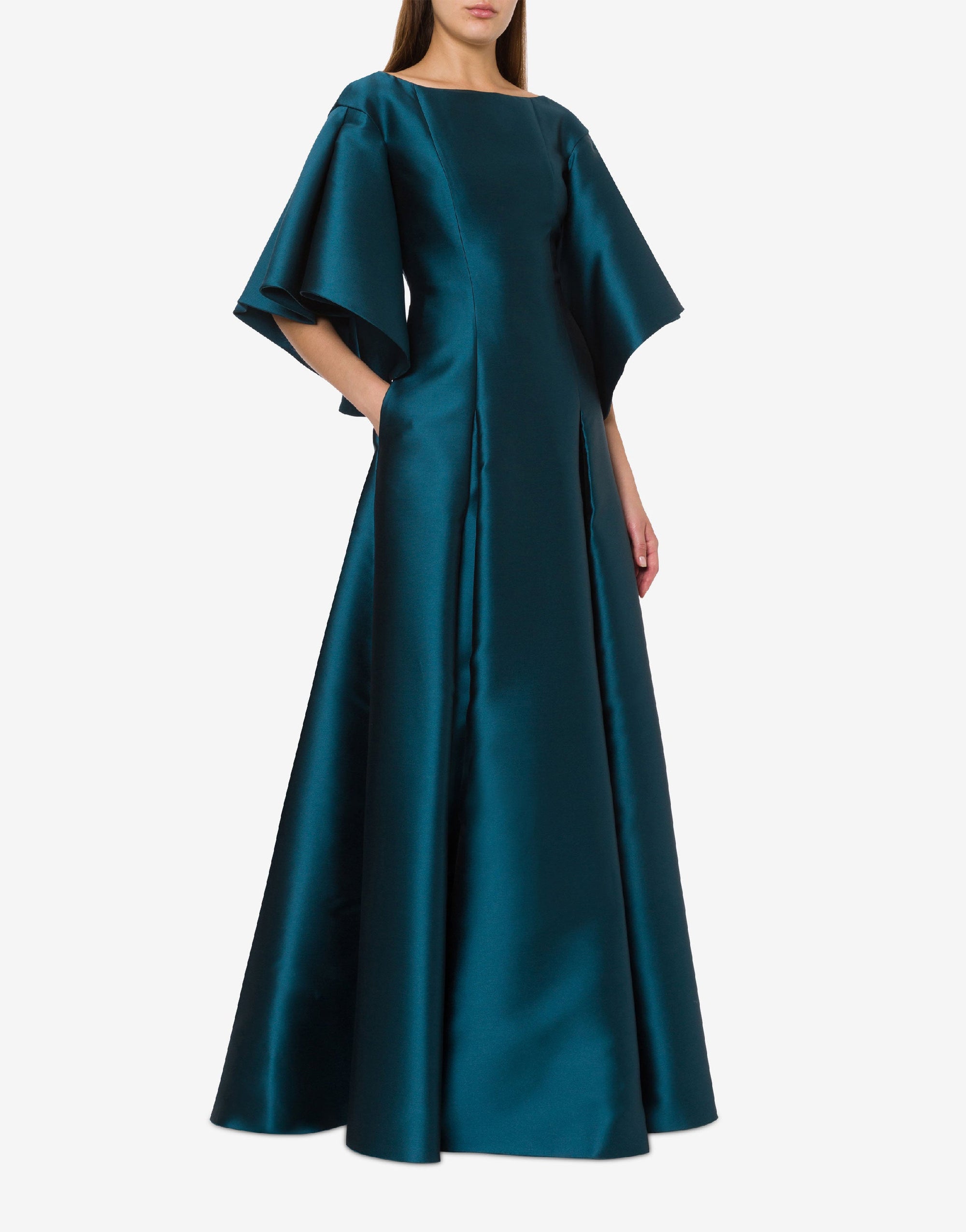 Maxi dress with voluminous sleeves - Blue
