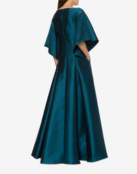 Maxi dress with voluminous sleeves - Blue