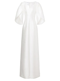 Robe longue à manches tulipe - White