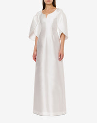 Robe longue à manches tulipe - White