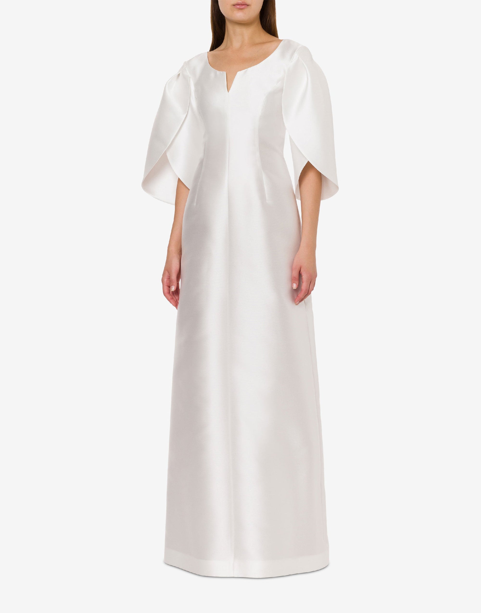 Robe longue à manches tulipe - White