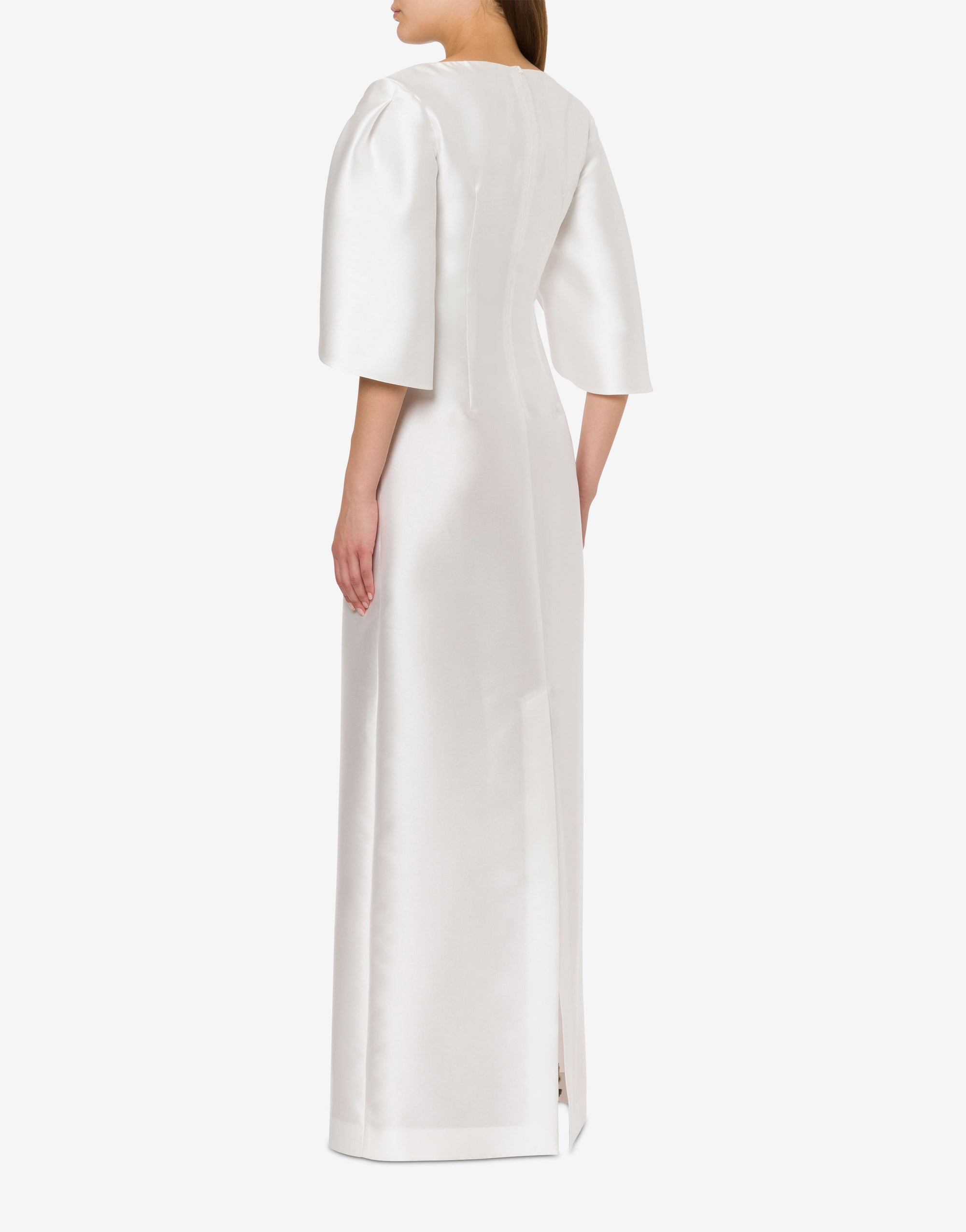Robe longue à manches tulipe - White