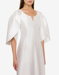 Robe longue à manches tulipe - White