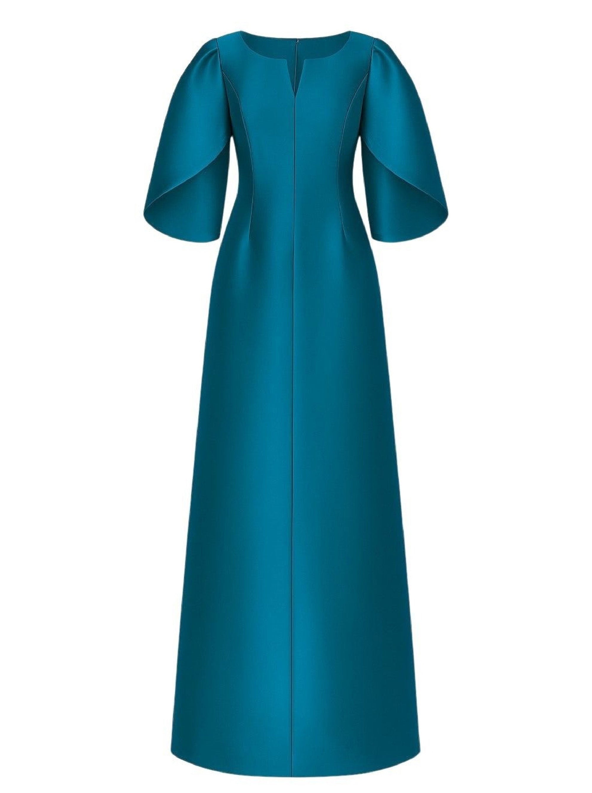 Robe longue à manches tulipe - Blue