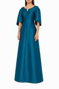 Robe longue à manches tulipe - Blue