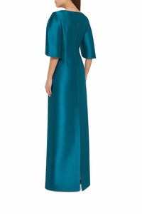 Robe longue à manches tulipe - Blue