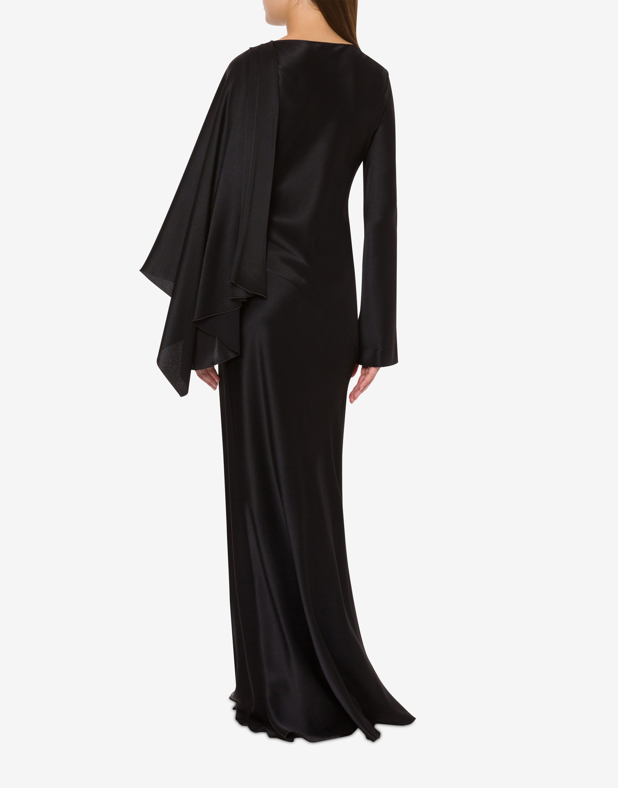 Silk blend maxi dress - Black