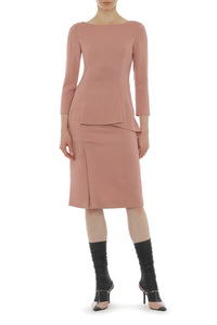 Robe midi à ligne épurée - Powder