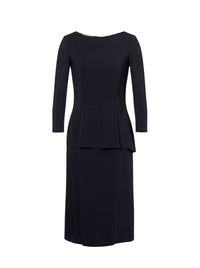 Robe midi à ligne épurée - Black