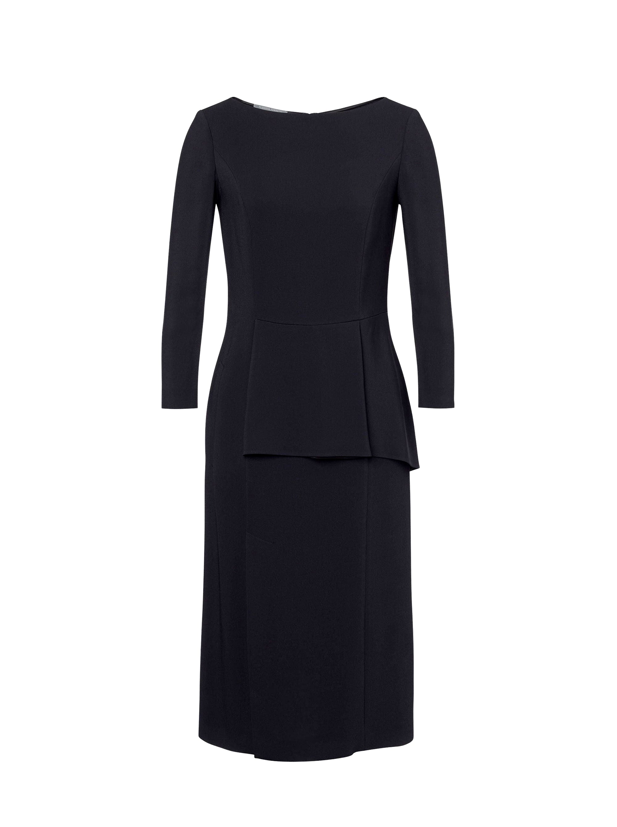 Robe midi à ligne épurée - Black