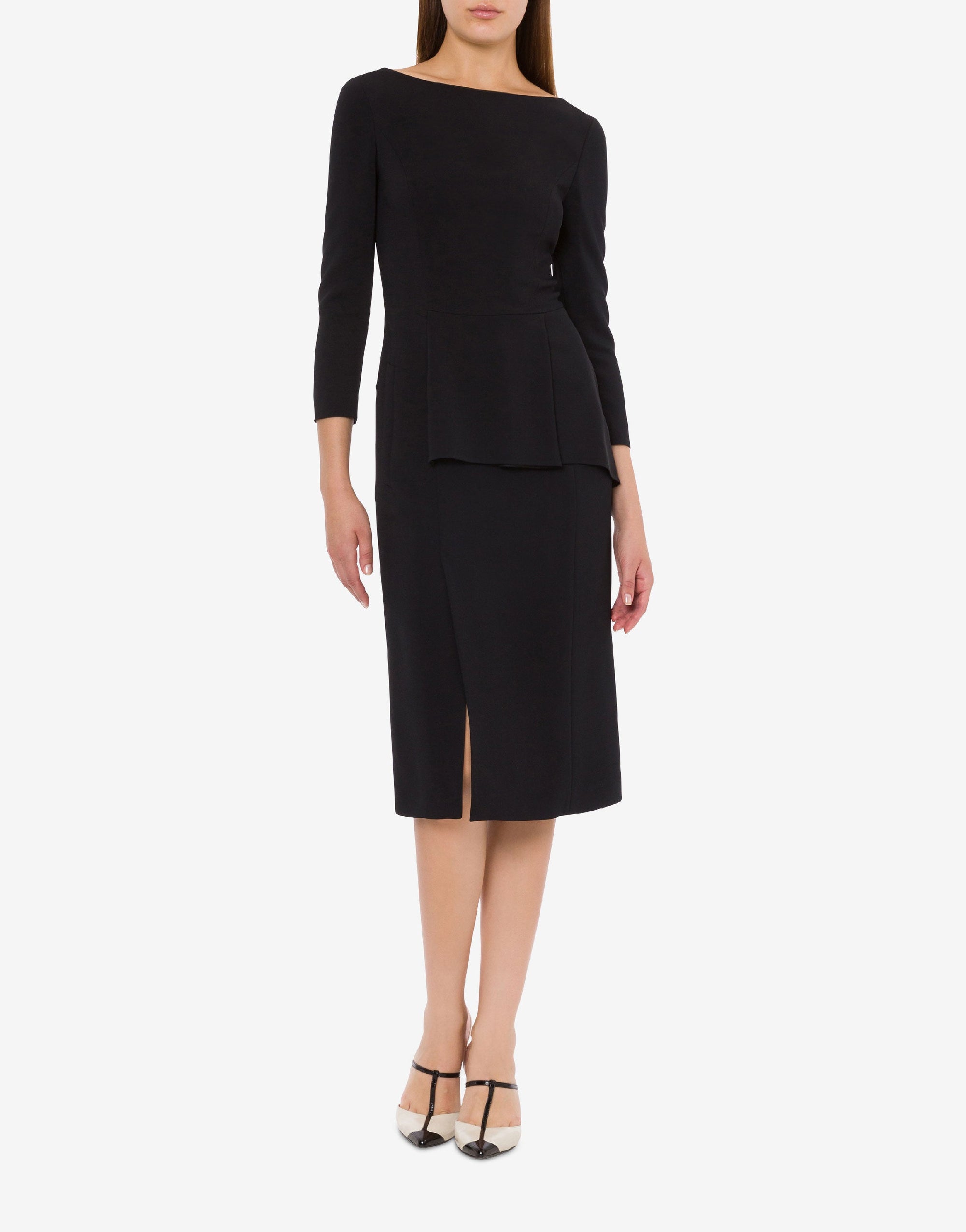 Robe midi à ligne épurée - Black