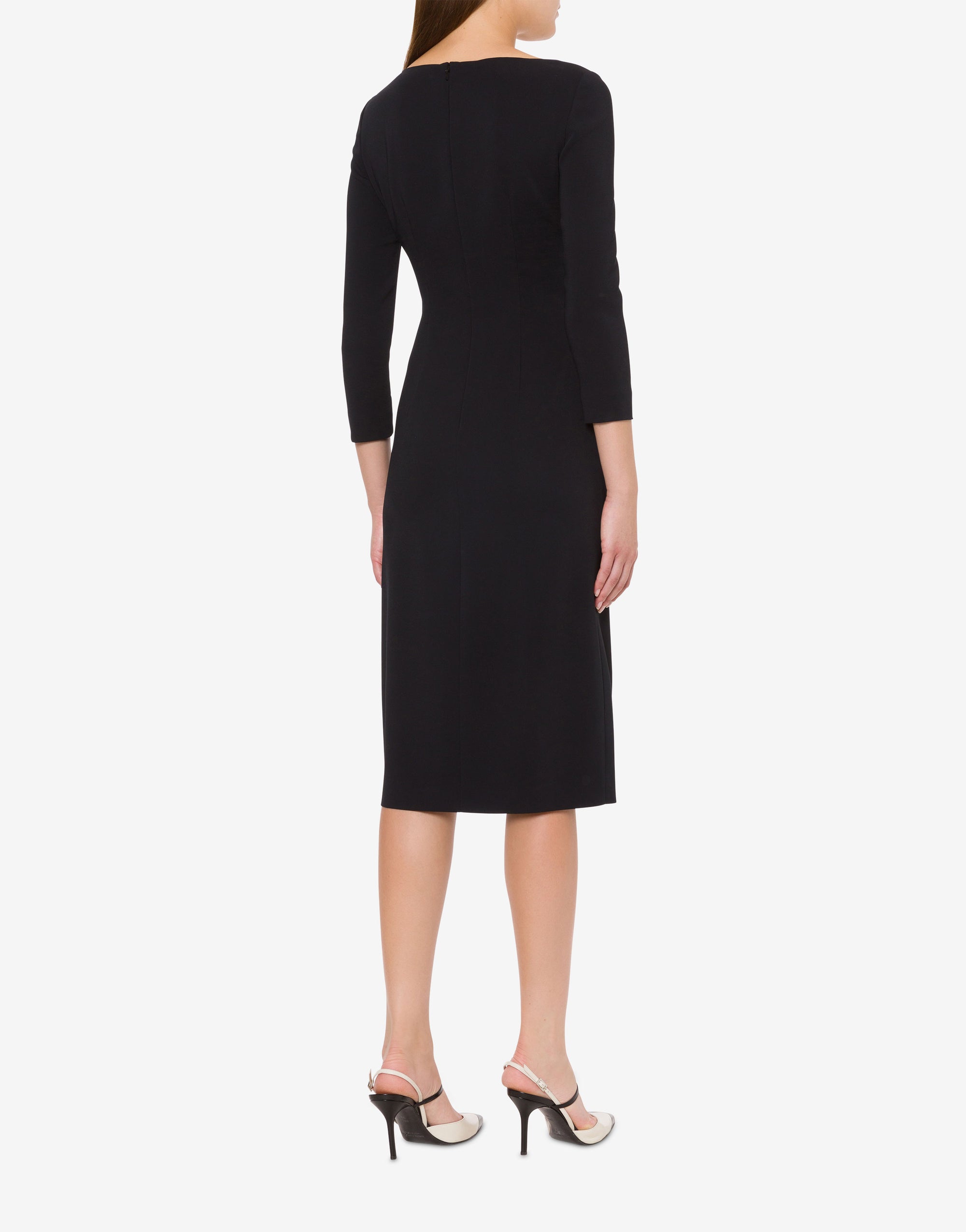 Robe midi à ligne épurée - Black