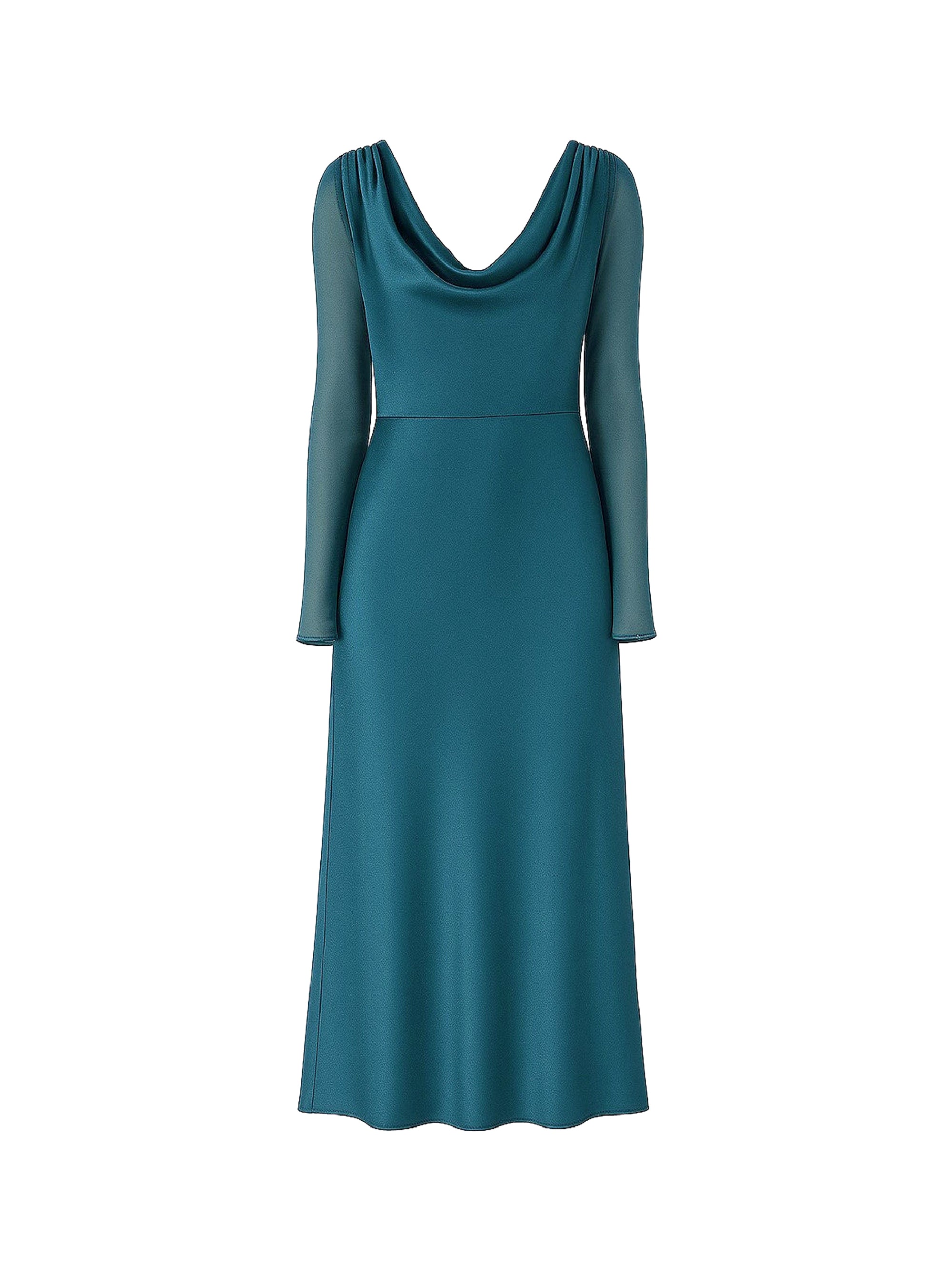 Silk blend midi dress - Grey