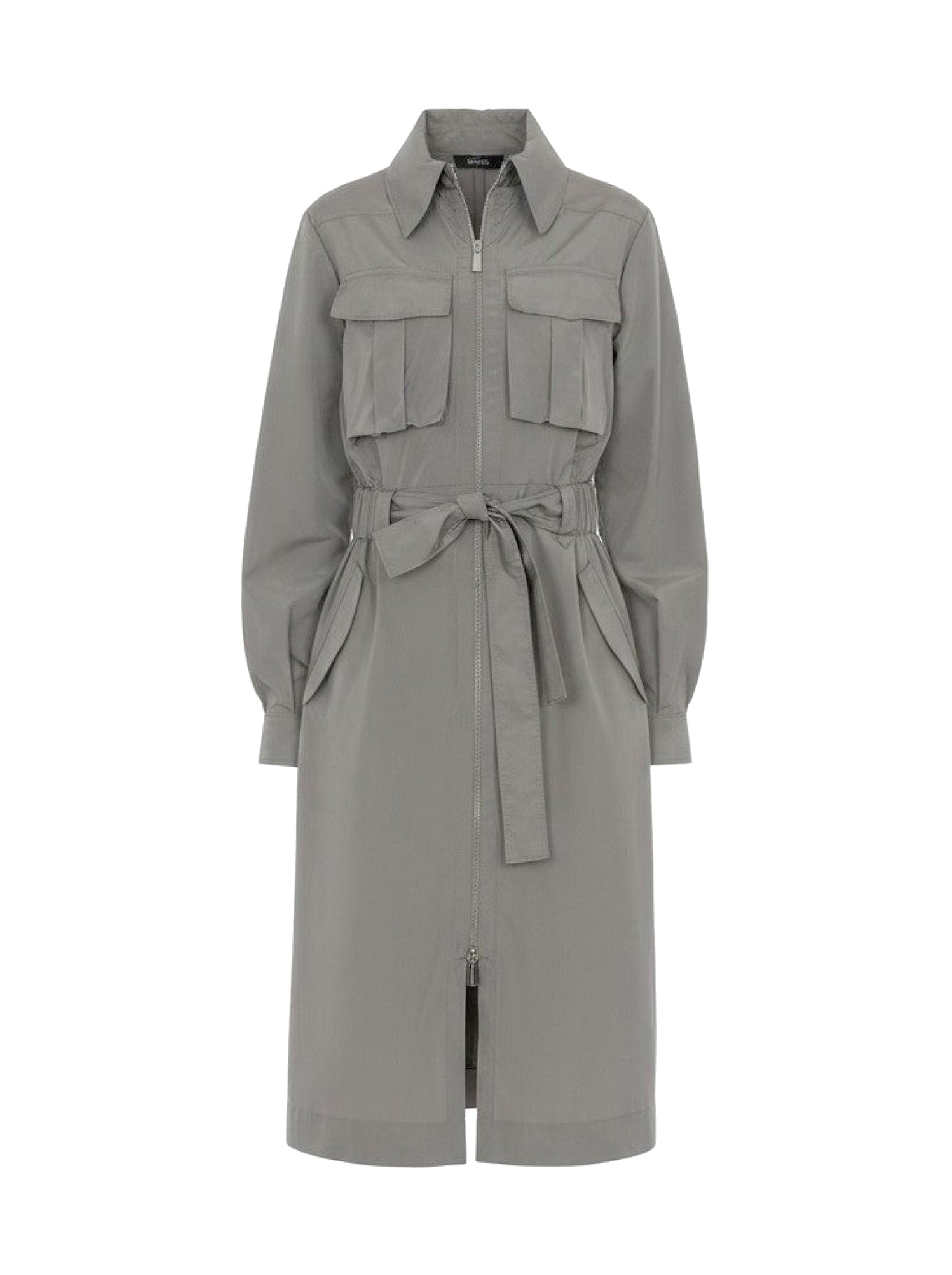 Robe midi en tissu structuré - Grey