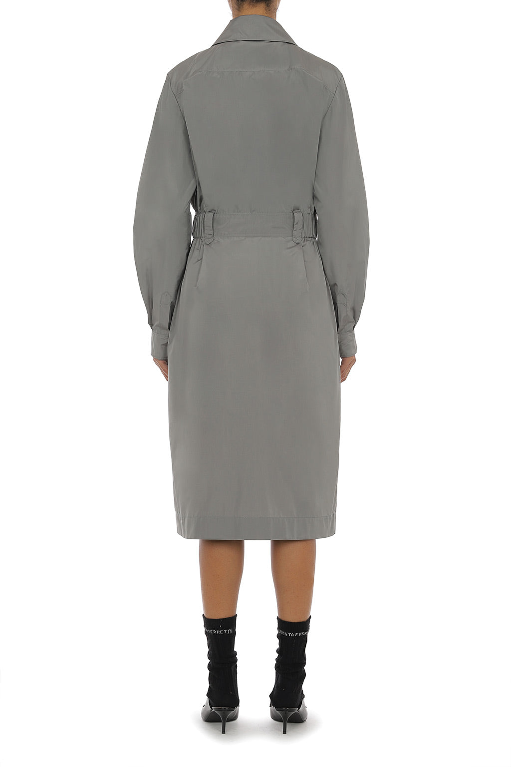 Robe midi en tissu structuré - Grey