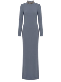 Robe longue avec broderie - Grey